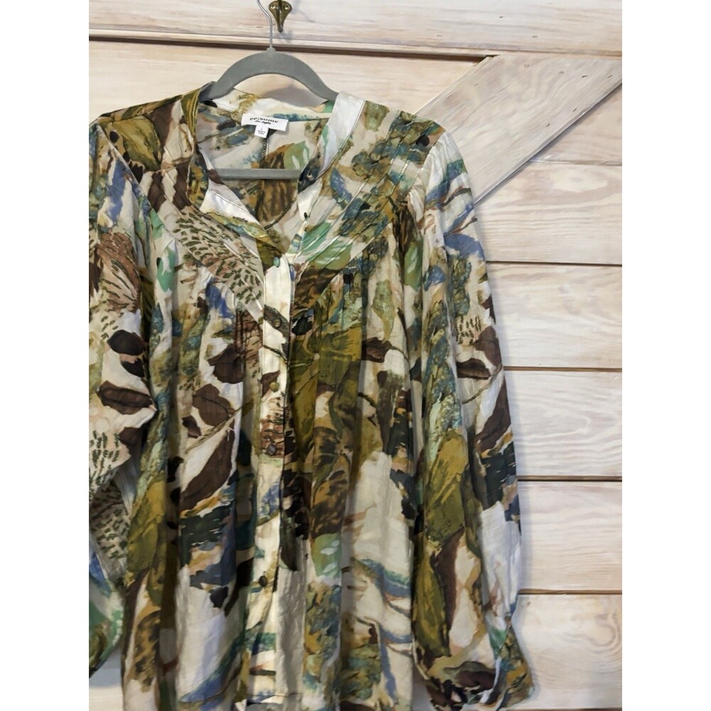 Ee:Some Maven Patterned Button Down Blouse Multi … - image 6